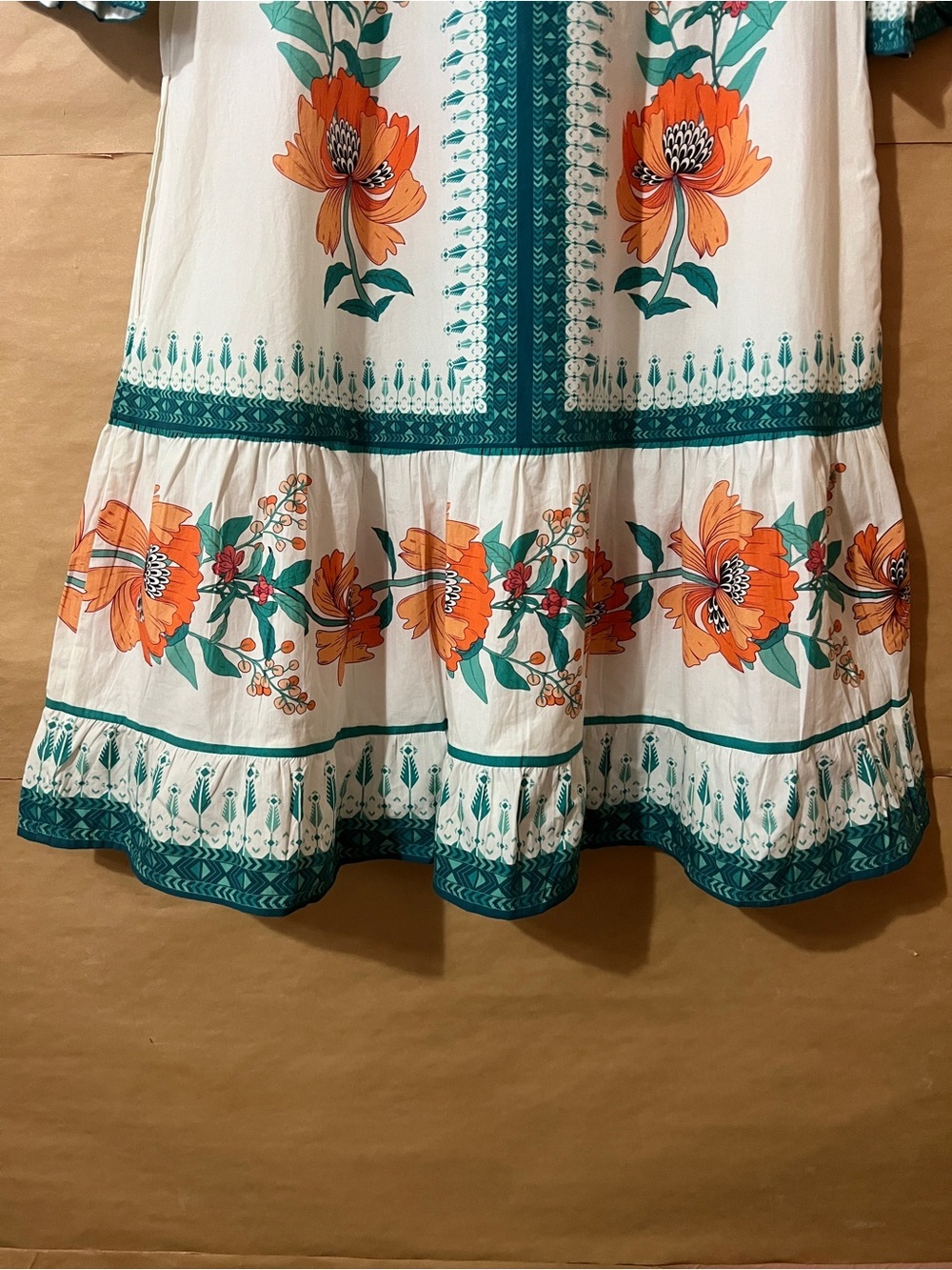 IslaPayal | Lisbon Mini Dress Zinnia Floral White Button Front Size XL - Picture 12 of 13
